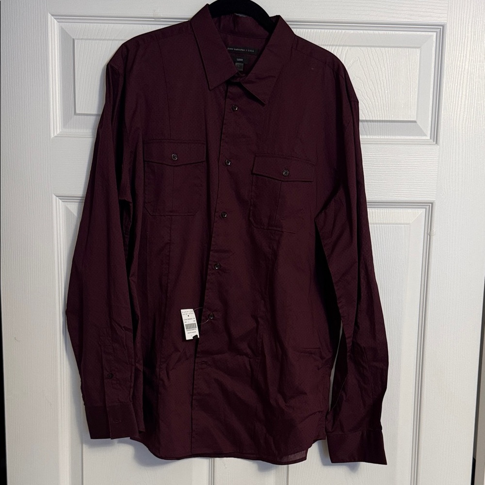 John Varvatos Luxe Maroon Shirt